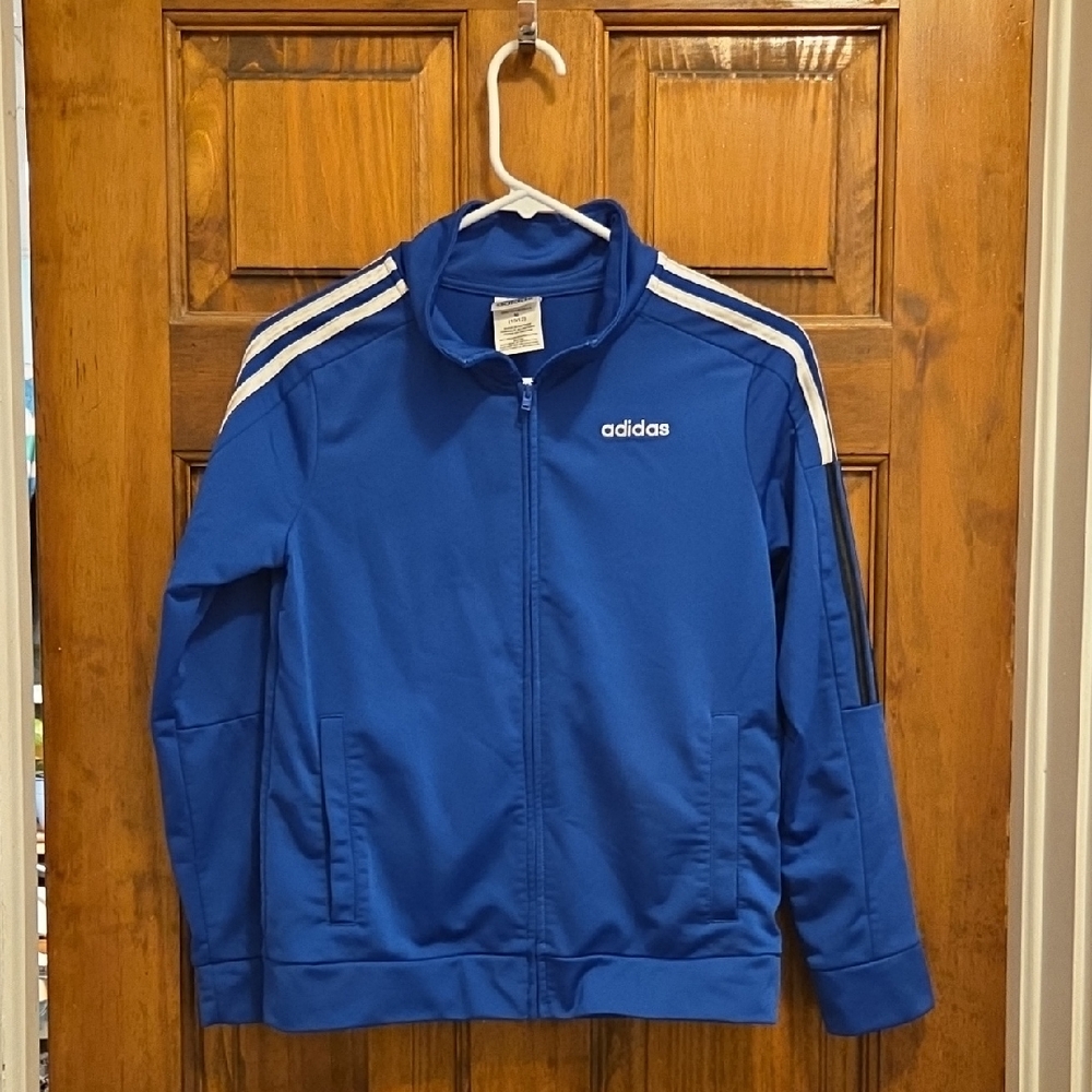 Adidas Royal Blue Jacket with White Stripes